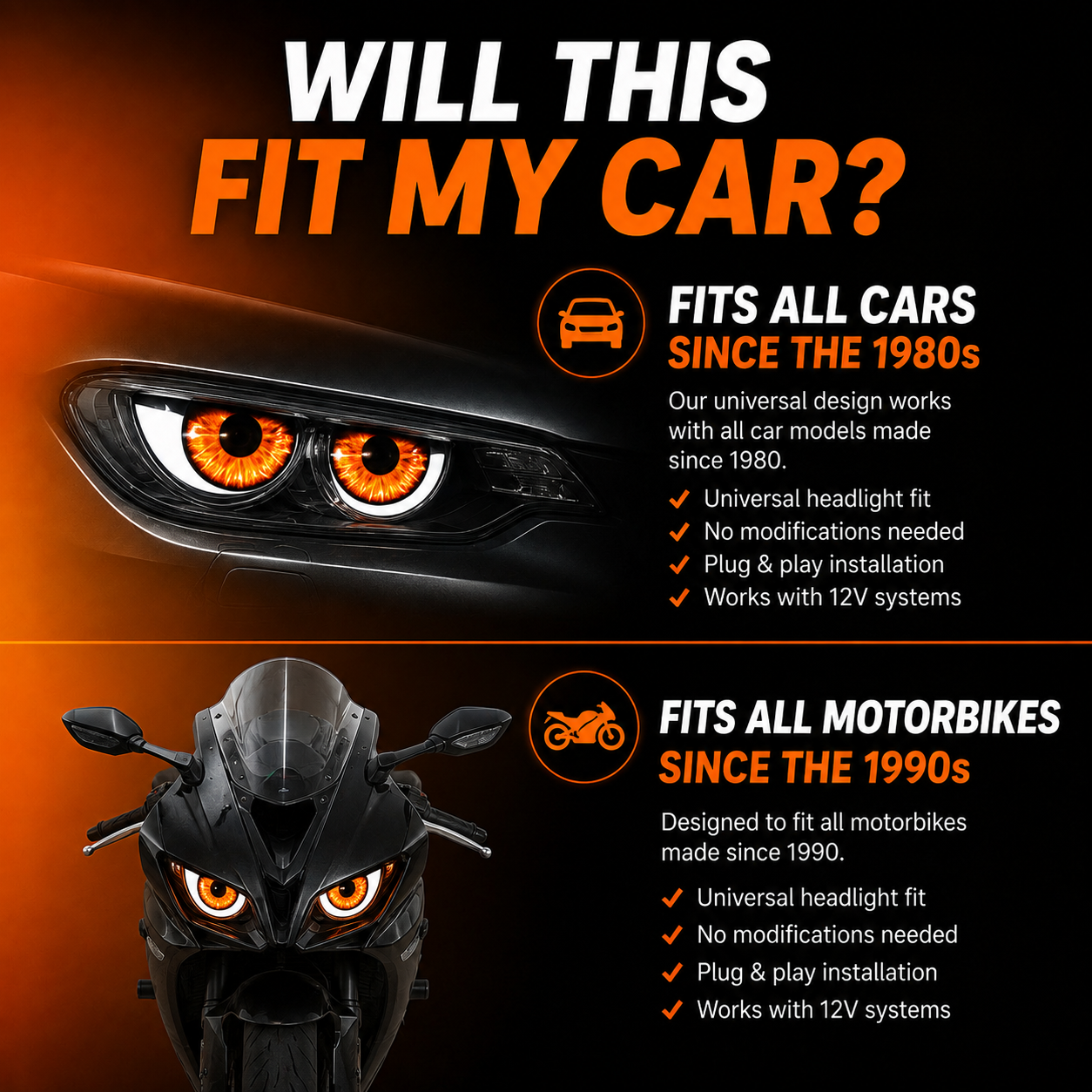 Animated Eye Headlights